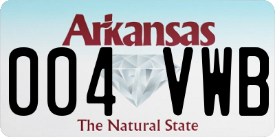 AR license plate 004VWB