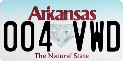 AR license plate 004VWD