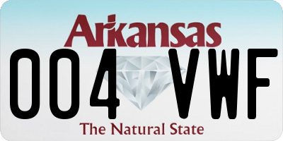 AR license plate 004VWF