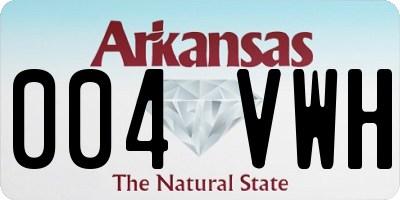 AR license plate 004VWH
