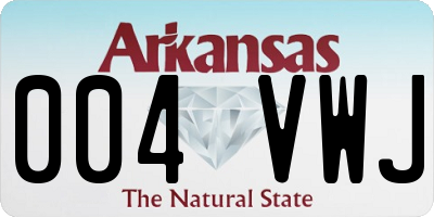 AR license plate 004VWJ