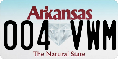 AR license plate 004VWM