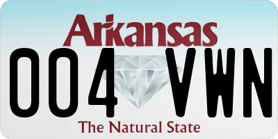 AR license plate 004VWN