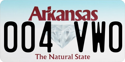 AR license plate 004VWO