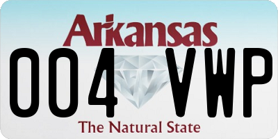 AR license plate 004VWP