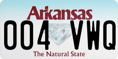 AR license plate 004VWQ