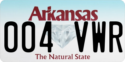 AR license plate 004VWR