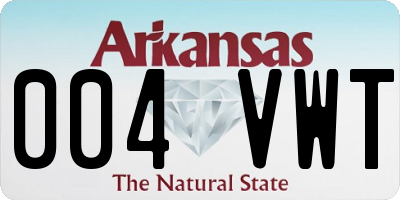 AR license plate 004VWT