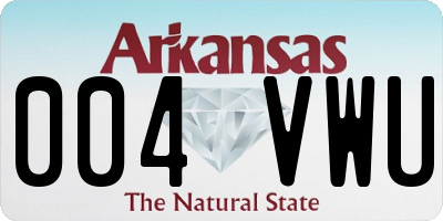 AR license plate 004VWU