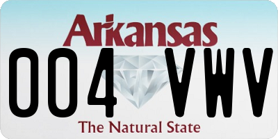 AR license plate 004VWV