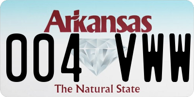 AR license plate 004VWW