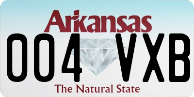 AR license plate 004VXB