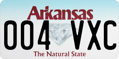 AR license plate 004VXC