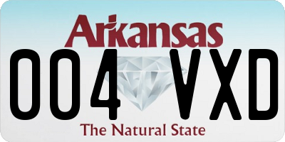 AR license plate 004VXD