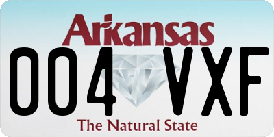 AR license plate 004VXF