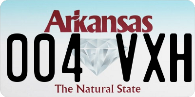 AR license plate 004VXH