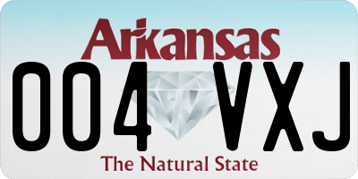 AR license plate 004VXJ