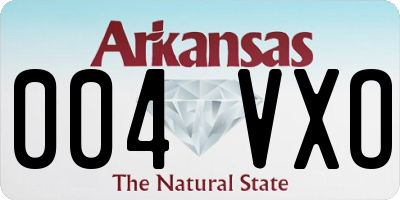 AR license plate 004VXO
