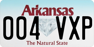 AR license plate 004VXP