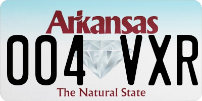 AR license plate 004VXR