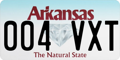 AR license plate 004VXT
