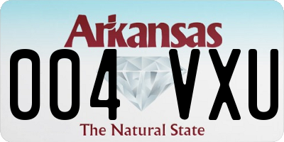 AR license plate 004VXU