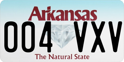 AR license plate 004VXV