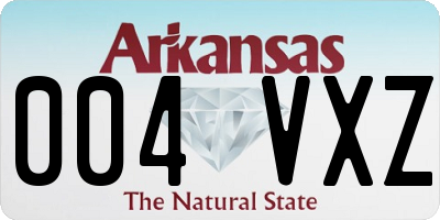 AR license plate 004VXZ