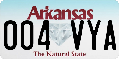 AR license plate 004VYA