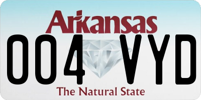 AR license plate 004VYD