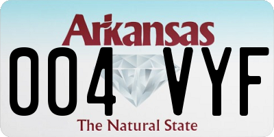 AR license plate 004VYF