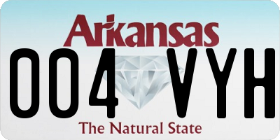 AR license plate 004VYH