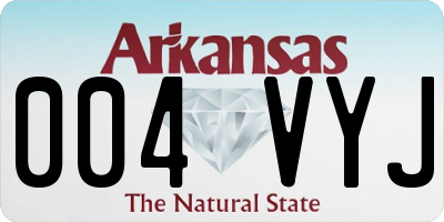AR license plate 004VYJ