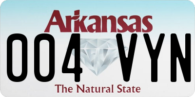 AR license plate 004VYN
