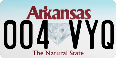 AR license plate 004VYQ