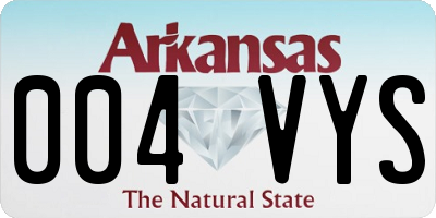 AR license plate 004VYS