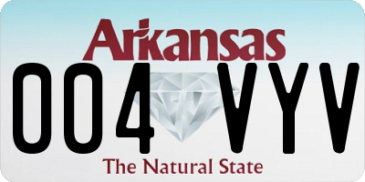AR license plate 004VYV