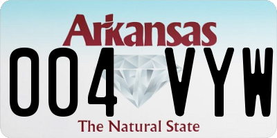 AR license plate 004VYW