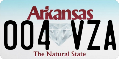 AR license plate 004VZA