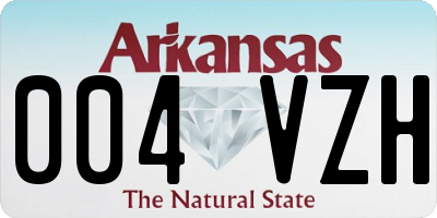AR license plate 004VZH