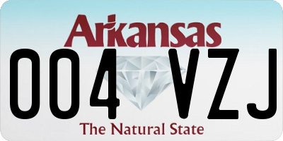 AR license plate 004VZJ