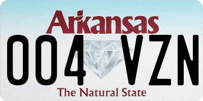 AR license plate 004VZN