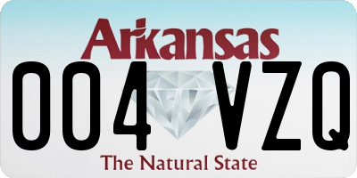 AR license plate 004VZQ
