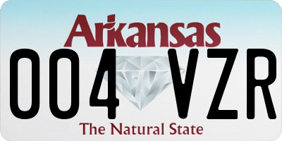 AR license plate 004VZR