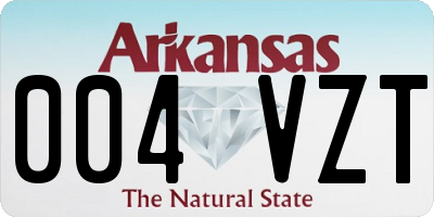 AR license plate 004VZT