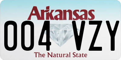 AR license plate 004VZY