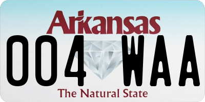AR license plate 004WAA