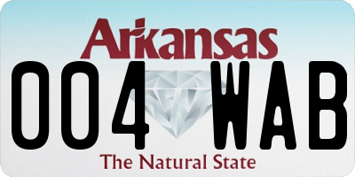 AR license plate 004WAB