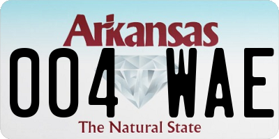 AR license plate 004WAE