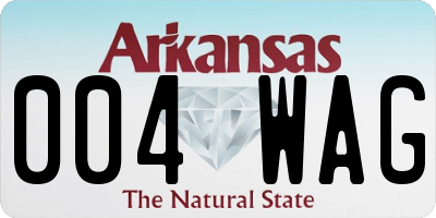 AR license plate 004WAG